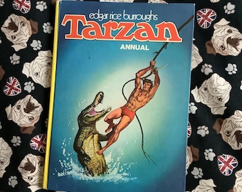 RARE Vintage 1976 'Edgar Rice Burroughs Tarzan Annual in Hardback - Short and Comic Strip Stories   - Fun and Nostalgic 50th Birthday Gift
