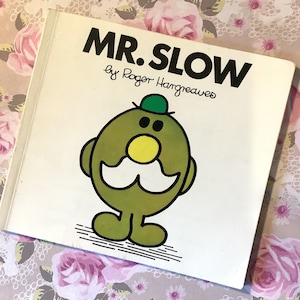 Vintage 1995 The Mr Men 'Mr. Slow' by Roger Hargreaves in Softback STUNNING Little Picture Book -Childhood Memories -Vintage Birthday Gift