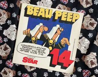 RARE millésime 1993 « Beau Peep - Livre 14 » en livre de poche par Roger Kettle & Andrew Christine - humour bande dessinée adulte Daily Star - cadeau livre amusant