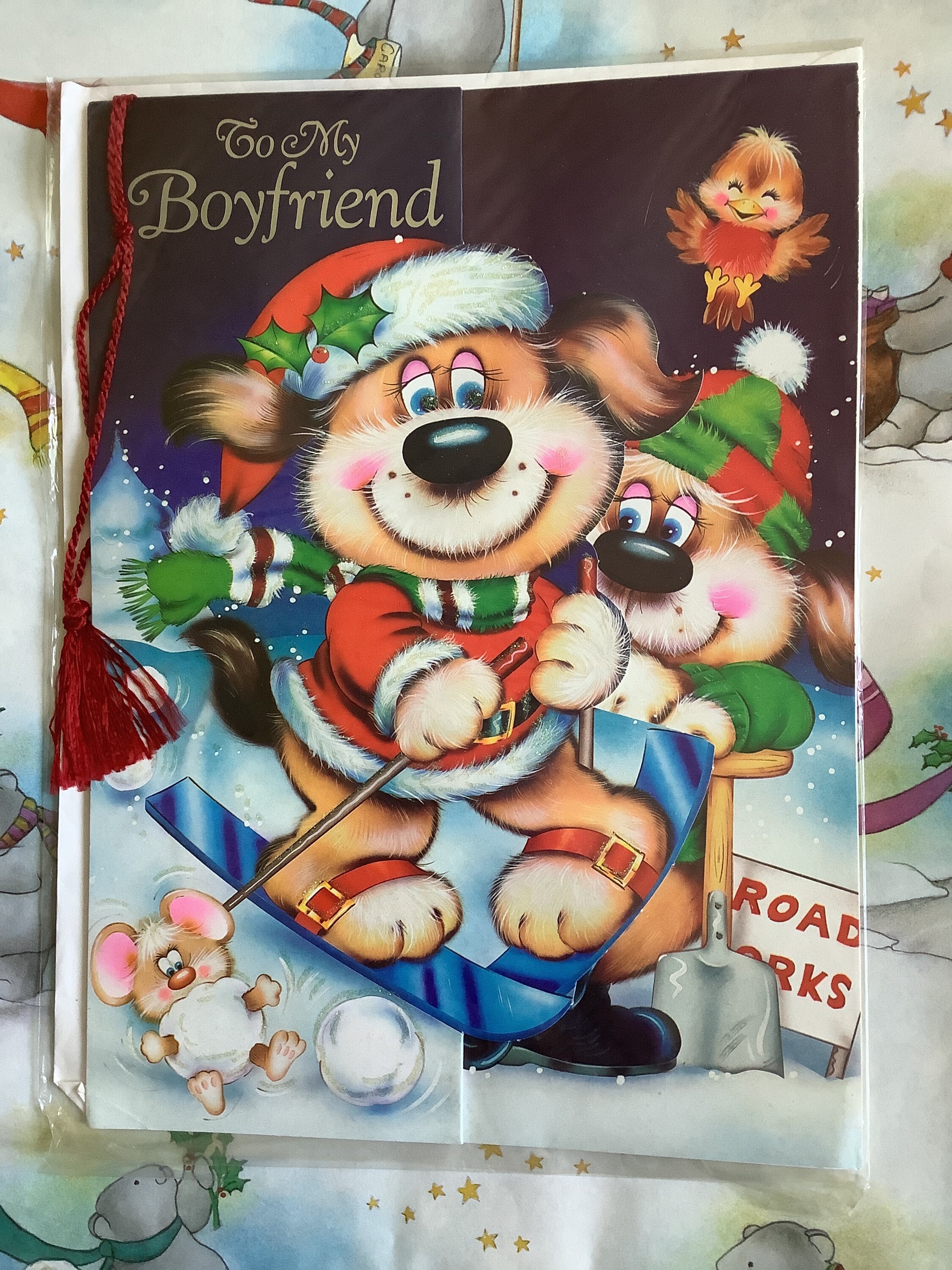 RARE Large Vintage Circa 1970s 'to My Boyfriend' Christmas Card With ...