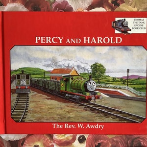 1995 Vintage Children&#39;s Book Thomas The Tank Engine Hardback &#39;Percy and Harold&#39; By The Rev. W. Awdry - Childhood Nostalgia - Thomas Fan Gift