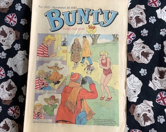 Rare Vintage November 26, 1983 Bunty For Girls Comic No 1350 Childhood Nostalgia -The Four Marys -Fun & Unusual Birth Year Gift -Paper Doll
