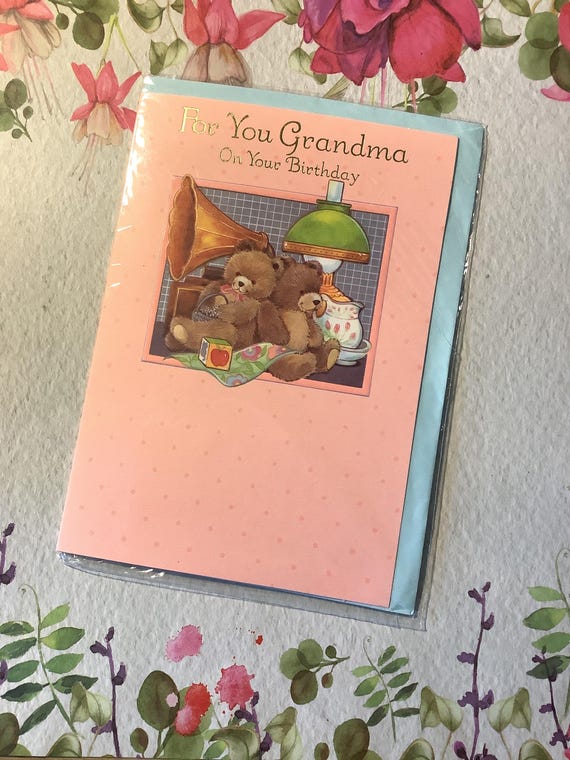 Nana First Birthday Card, Happy 1st Birthday For Nana, Bear Card