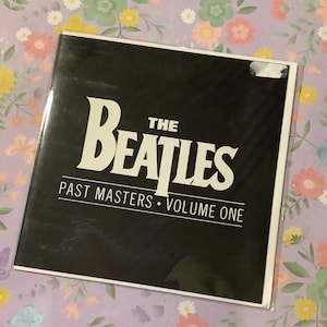 Couverture de l'album des Beatles « Past Masters Volume One » vintage 1988 Carte de voeux vierge de 2008 Paper Ephemera Junk Journal Filler Fan des Beatles