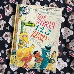 Rare Vintage 1973 &#39;The Sesame Street 1, 2, 3 Story Book&#39; in Hardback Jim Henson - Fun Educational Book packed full of FABULOUS Illustrations