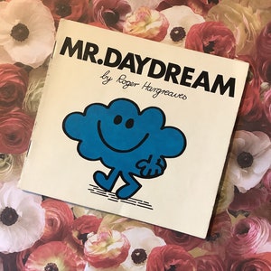 1972 Vintage Children's Book The Mr Men 'Mr. Daydream' by Roger Hargreaves in Paperback Fun Picture Book - Retro Birthday Gift - Nostalgia