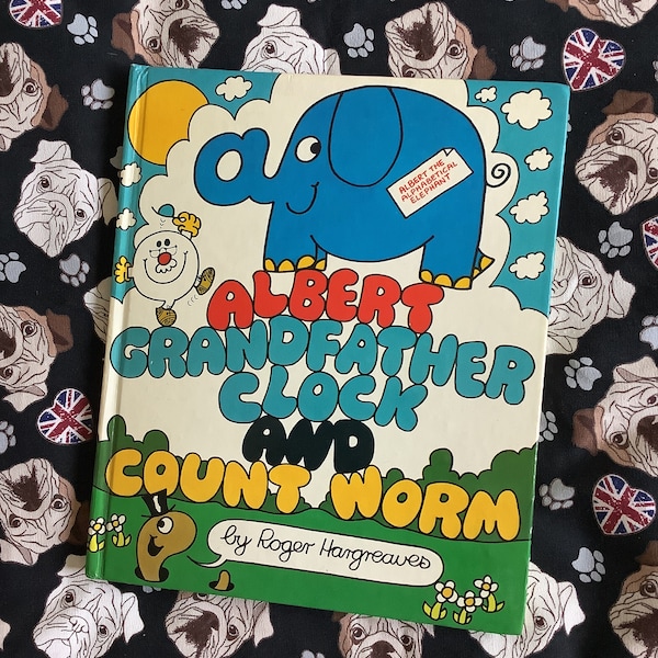 RARE Vintage 1981 'Albert Grandfather Clock and Count Worm' Hardback Book by Roger Hargreaves - Educational Book - Fun, Nostalgic Book Gift