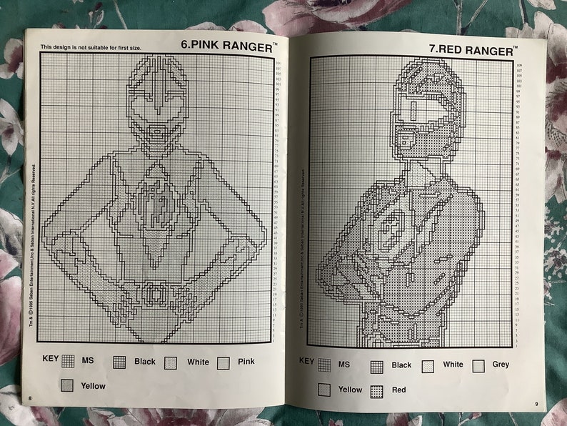 RARE Vintage 1995 Mighty Morphin Power Rangers 9 Knitting Patterns by ...