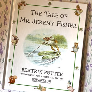 Beautiful Vintage 1997 Beatrix Potter Book 'The Tale Of Mr Jeremy Fisher' in Hardback - Collectable - Children's Book - Gift - F.Warne & Co
