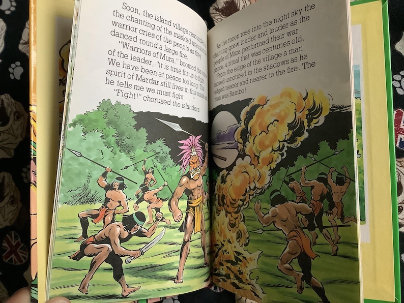 RARE 1987 Vintage 'rambo - the Mask of Mardar' Hardback Little Owl ...