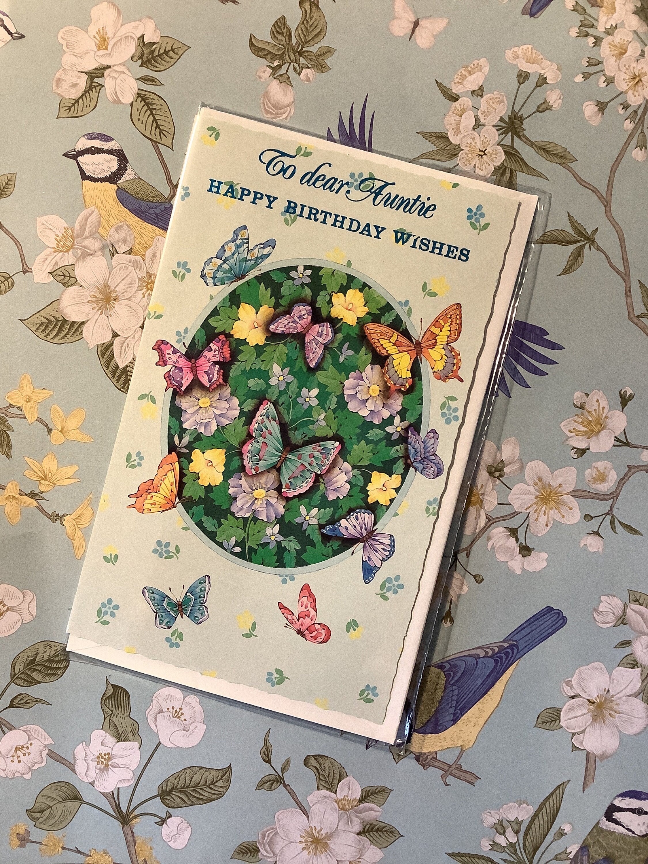 Biglietto di auguri floreale per il 50° compleanno della zia, biglietto floreale per il 50° compleanno, zia compie 50 anni, biglietto con vaso di fiori per la zia, biglietto per i cinquant'anni