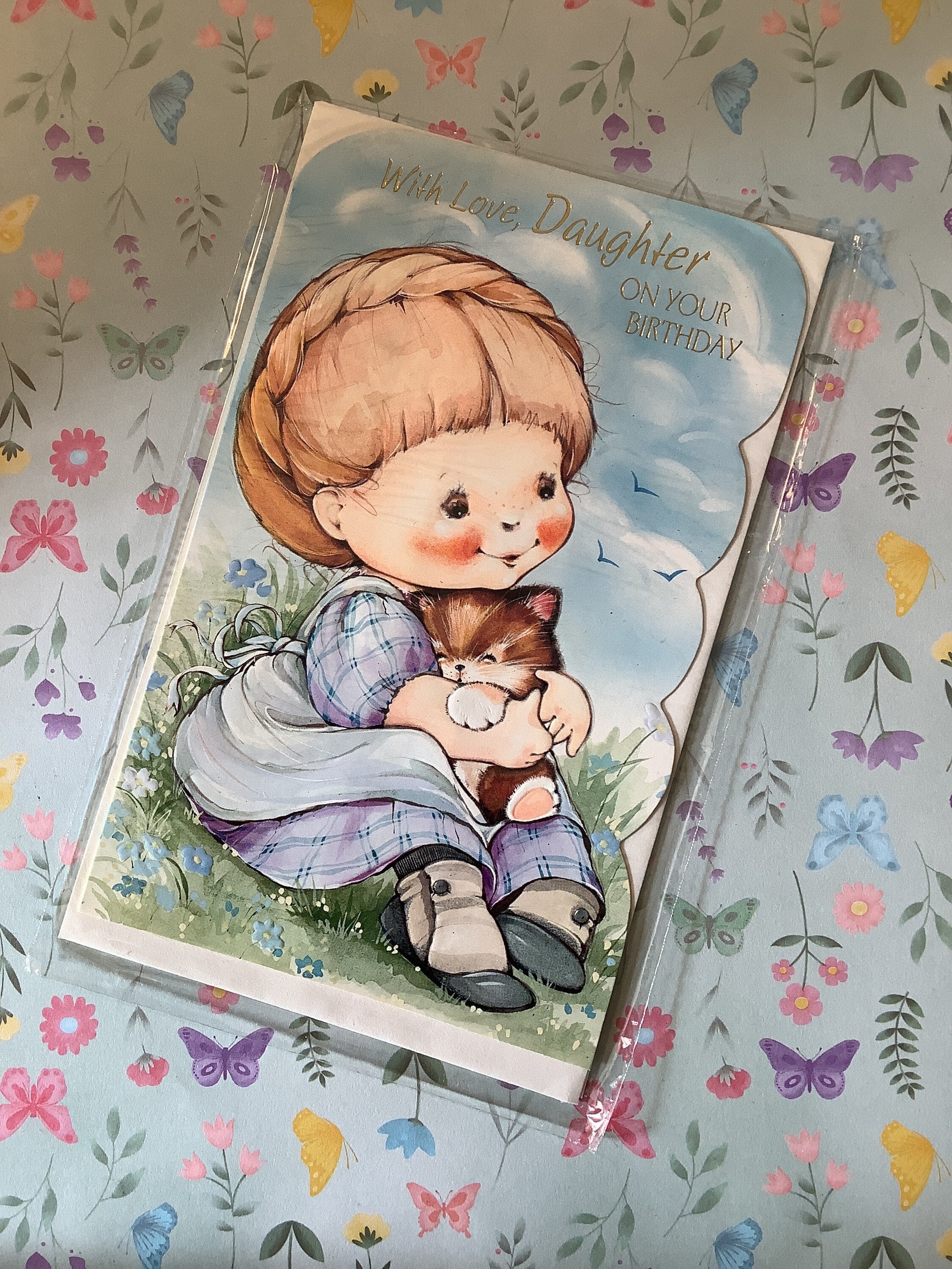 RARE Vintage Circa 1970s 'with Love, Daughter on Your Birthday' Card ...