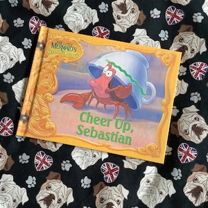 1992 Vintage Children&#39;s Book The Little Mermaid’s Treasure Chest ‘Cheer Up, Sebastian’ Hardback - Fun, Disney Gift - Ariel Lover Book Gift
