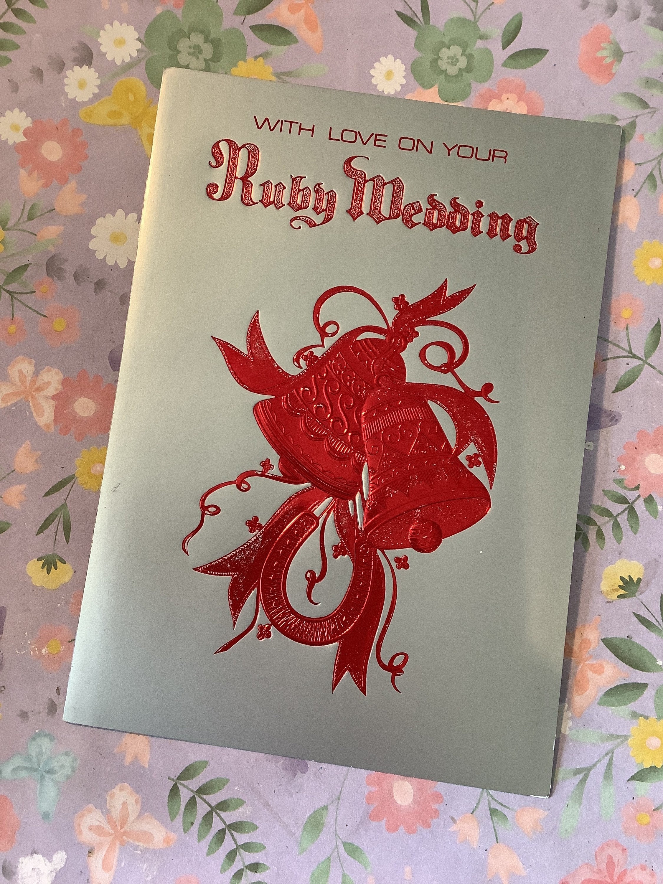 ZELDZAME ONGEBRUIKTE Vintage Circa jaren 1970 'With Love On Your Ruby  Wedding' jubileumkaart Pretty Bells Design -40 jarig jubileum -kaart tot  schat - Etsy België, image size:2250x3000