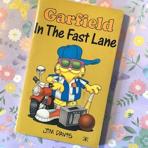 RARE Vintage 1993 &#39;Garfield In The Fast Lane&#39; by Jim Davis Collectable Comic Strip Paperback Book No 21 - Fun, Garfield Lover Birthday Gift