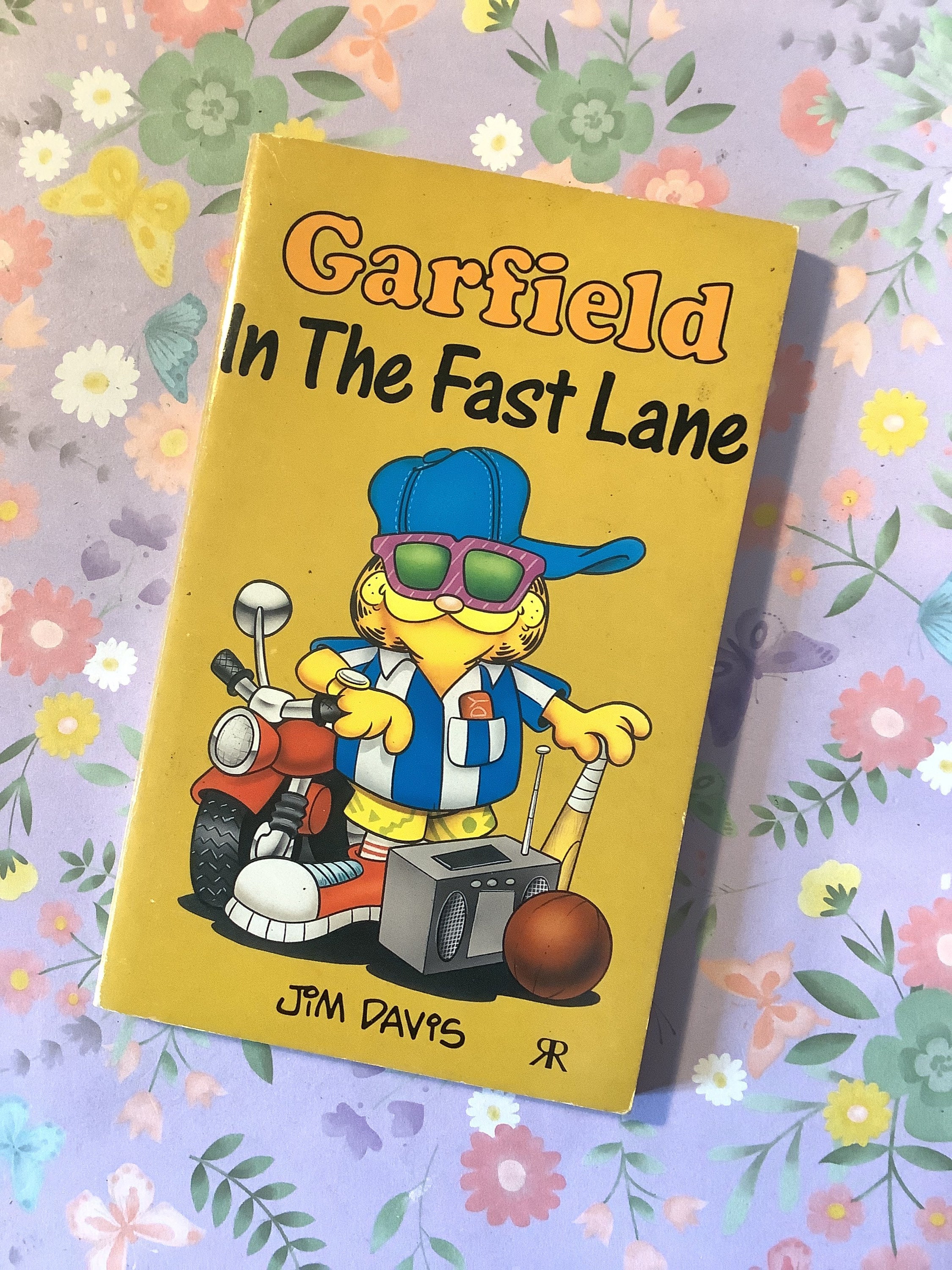 鬼レア USA製GARFIELD Swingster Jim Davis L RARE Vintage 1993 'garfield in the Fast Lane' by Jim Davis