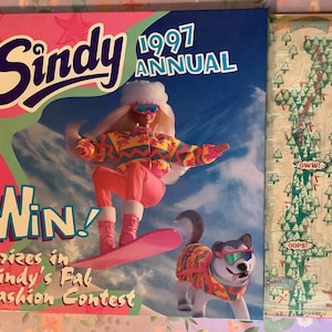 1997 Vintage Children&#39;s Book &#39;Sindy&#39; Annual in Hardback -Sindy Doll Lover -Retro Birthday Gift -Childhood Nostalgia -Sindy Doll Collectable