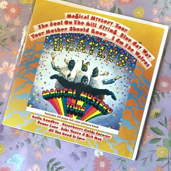 The Beatles 'Magical Mystery Tour' Vintage 1967 Album Cover Blank Greetings Card from 2009 -Paper Ephemera -Junk Journal Filler -Beatles Fan
