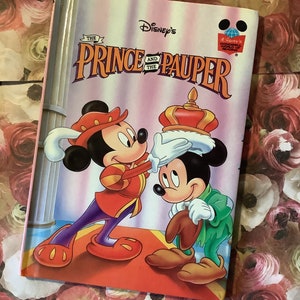 Vintage 1993 First Edition &#39;The Prince And The Pauper&#39; Hardback Book - Walt Disney&#39;s Wonderful World Of Reading  - Featuring Mickey Mouse