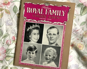 RARE Vintage 'The Royal Family Golden Album Volume Four' Book - Covers 1953 Queen Coronation - Royal Family Collectable - B & W Photographs