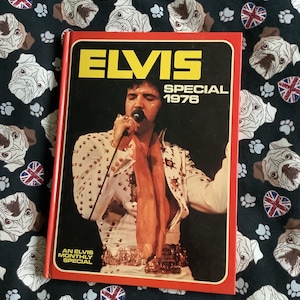 RARE Vintage 1976 &#39;Elvis Special&#39; Hardback Book Packed full of Photos, Articles & more - Elvis Presley Fan Nostalgic Book Gift - Retro Gift