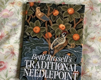 STUNNING Vintage 1992 First Edition ‘Beth Russell's Needlepoint' Hardback Book - Timeless Needlepoint Designs for Stitchers of all Abilities