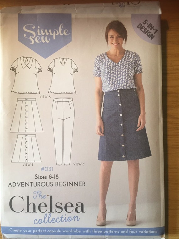 Uncut Simple Sew Sewing Pattern 031 The Chelsea Collection Etsy