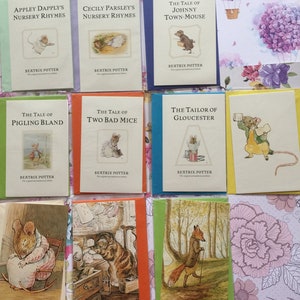 Beatrix Potter 'Le monde de Peter Rabbit' Cartes postales parfaites pour le scrapbooking - Junk Journal Fillers - Environ 6 » x 4 » Vendu individuellement