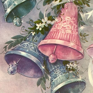 UITERST ZELDZAME Vintage/Retro/Kitsch Circa jaren 1960 Prachtige bruiloft/bruidsdouche/verjaardag cadeauverpakking/inpakpapier - Vintage stijl bruiloft