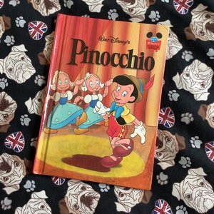 Vintage 1995 Walt Disney&#39;s Wonderful World of Reading First American Edition &#39;Pinocchio&#39; Hardback Book -Pinocchio Fan Gift -Book Of The Film