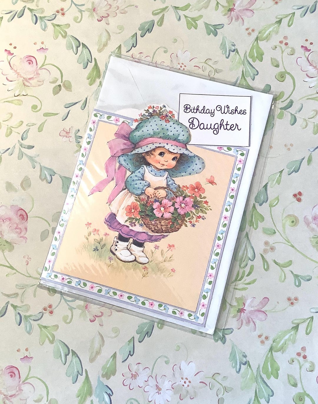 RARE Vintage Circa 1970s ' Birthday Wishes Daughter' Card - Sweet ...