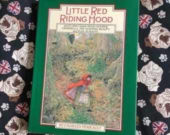 RARE Vintage 1993 Little Red Riding Hood and other Classic Stories Hardback Book by Charles Perrault BEAUTIFULLY illustrated by Sally Holmes