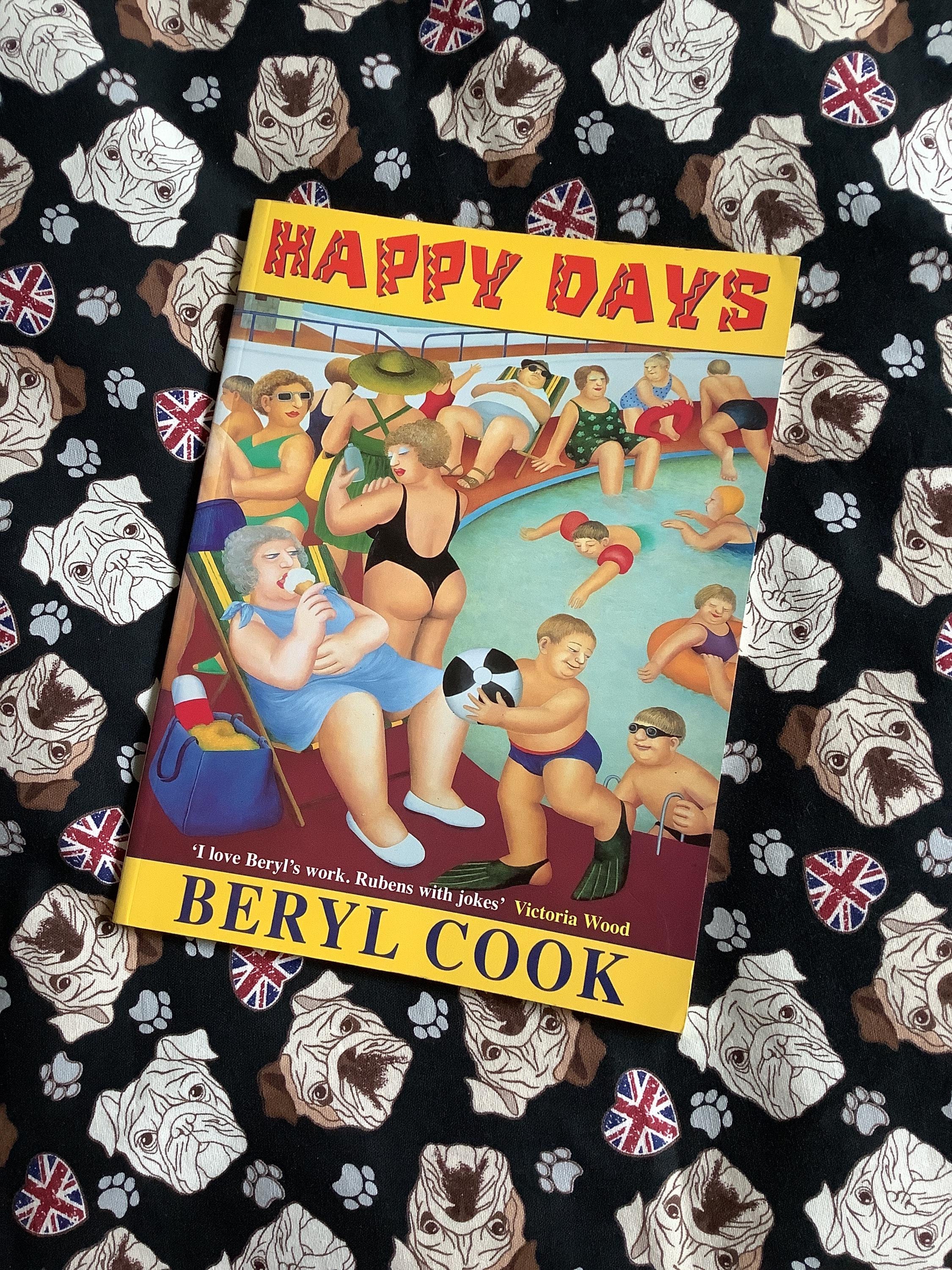 洋書 Happy Days by Beryl Cook Vintage 1995 SIGNED First Edition 'happy Days' by Beryl Cook