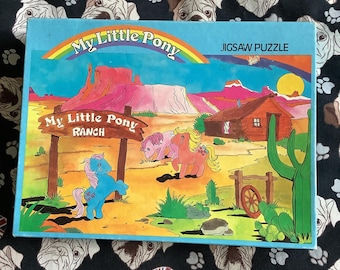 RARE Vintage 1984 My Little Pony 125 Cardboard Pieces Jigsaw by salters - Finished Size 11" x 17" or 27 x 43cm -Fun Childhood Nostalgia Gift