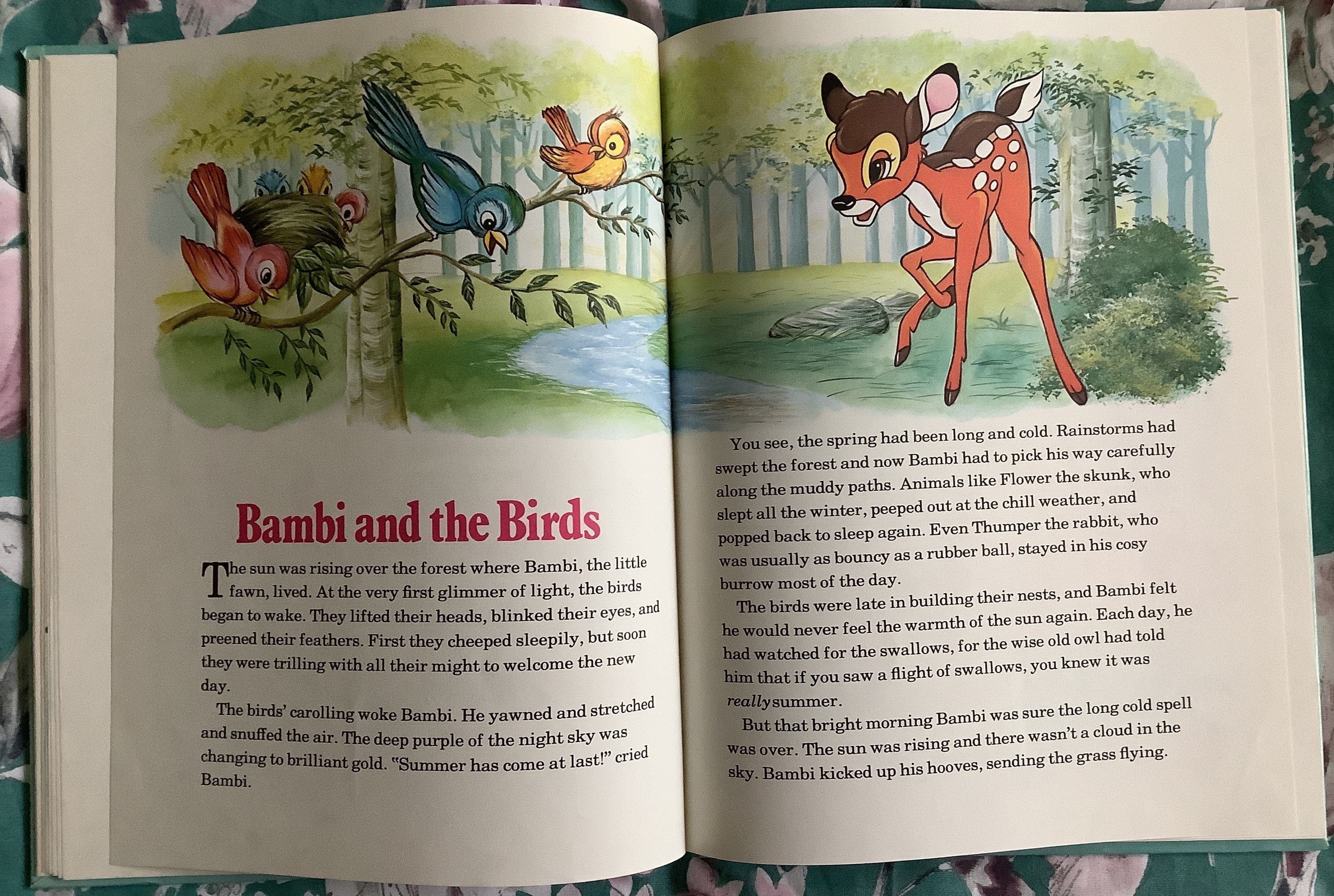 希少なヴィンテージ 1980 年「ウォルト ディズニーのバンビの