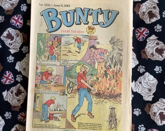 Rare Vintage June 11, 1983 Bunty For Girls Comic No 1326 - Childhood Nostalgia - Fun & Unusual Birth Year Gift -Bunty Fan - SEPARATED pages