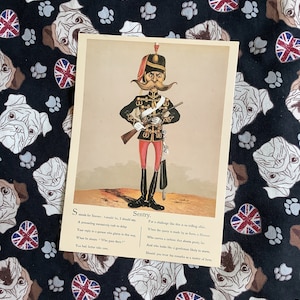 Estremamente RARO vintage anni '70 'Sentry' Chimera Stampe postali Blank Noteboard Army & Navy Drolleries c1880 del Maggiore Seccombe - Regalo nostalgico