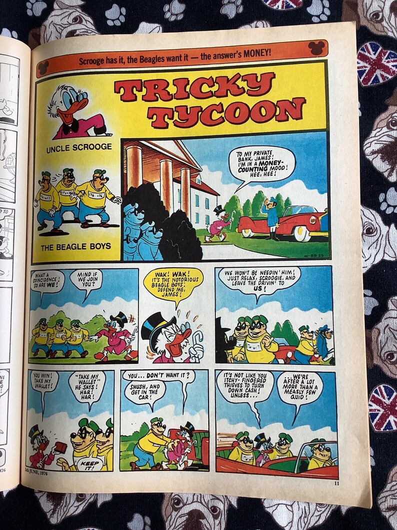 Rare Vintage 5th June 1976 Walt Disney's 'mickey Mouse and Donald Duck ...