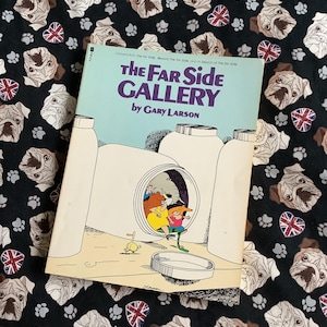 RARE Vintage 1990  &#39;The Far Side Gallery&#39; Book in Paperback - By Gary Larson – Fun, Nostalgic Birthday Gift - Adult Humour Cartoon Strips