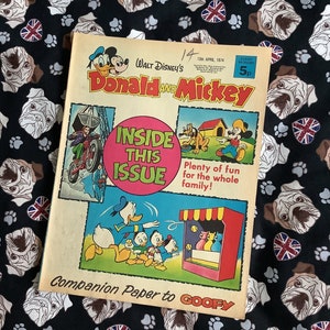 Rare Vintage 13th April 1974 Walt Disney&#39;s &#39;Donald and Mickey&#39; Magazine - Packed full of Comic Strip Stories -Fun Disney Fan Birth Year Gift