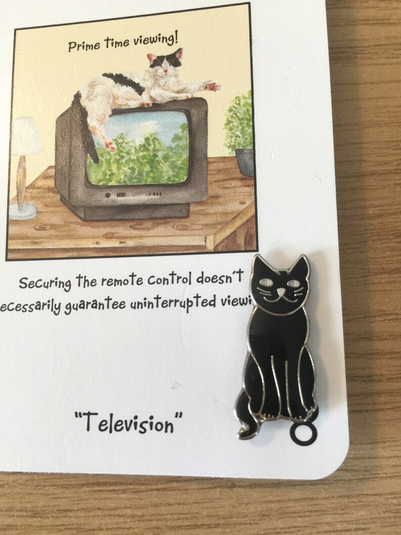 RARE Stunning Vintage Circa 1980s Black Cat Enamel Brooch - Etsy