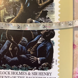 Vintage 1993 Royal Mail 'Sherlock Holmes' Postcards Perfect For Scrapbooking Junk Journals Approx 4 By 6 Sold Individually Collectable image 6