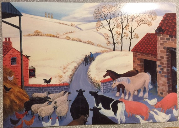 Vintage Christmas Card Entitled No Room At The Inn By Margaret Loxton With Envelope Art Lover Collectable Christmas Card Different