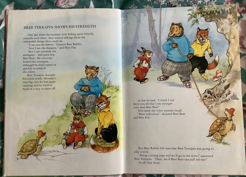 RARE Vintage 1989 'my Big Book of Brer Rabbit Stories' Hardback Book ...