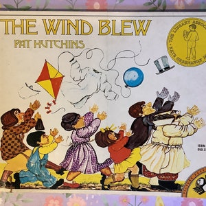 RARE Vintage 1980 'The Wind Blew' Paperback Book By Pat Hutchins Fun, Rhyming Tale Picture Book Childhood Nostalgia Very Well Loved Copy image 1