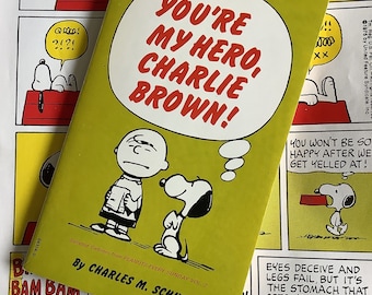 RARE Vintage 1979 'You're My Hero, Charlie Brown!' Book in Paperback by Charles M. Schulz - No 7 in the Coronet Series - Collectable - Gift