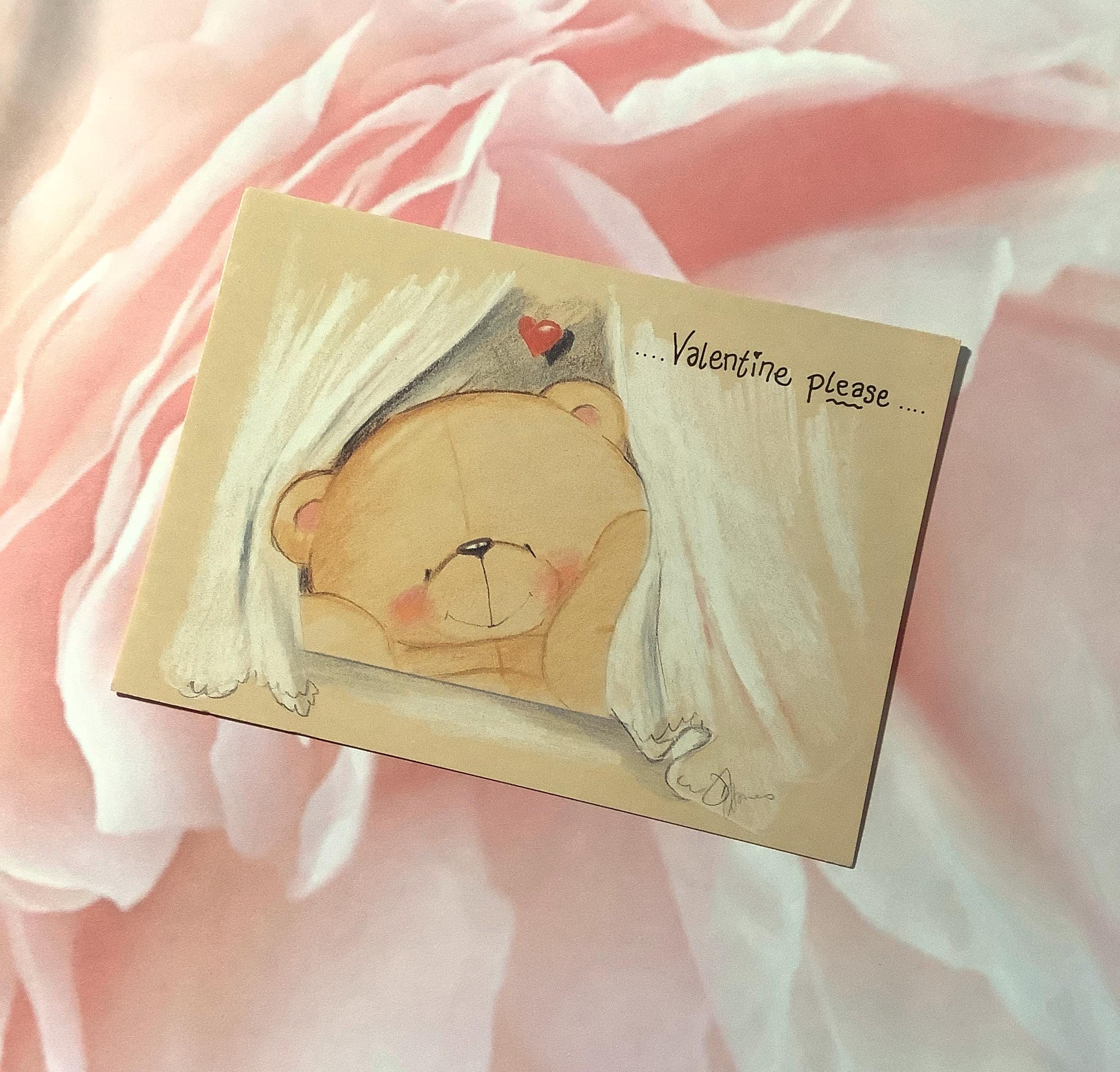 120 Biglietti Di San Valentino Con Buste E Adesivi – Kit Completo 6 Disegni Vintage Cuore E Orso, 4x6 Pollici