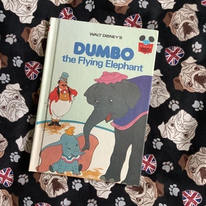 RARE Vintage 1978 First Edition &#39;Dumbo the Flying Elephant&#39; Hardback Book - Walt Disney - Matte Cover - Elephant Lover Book Gift - Nostalgia