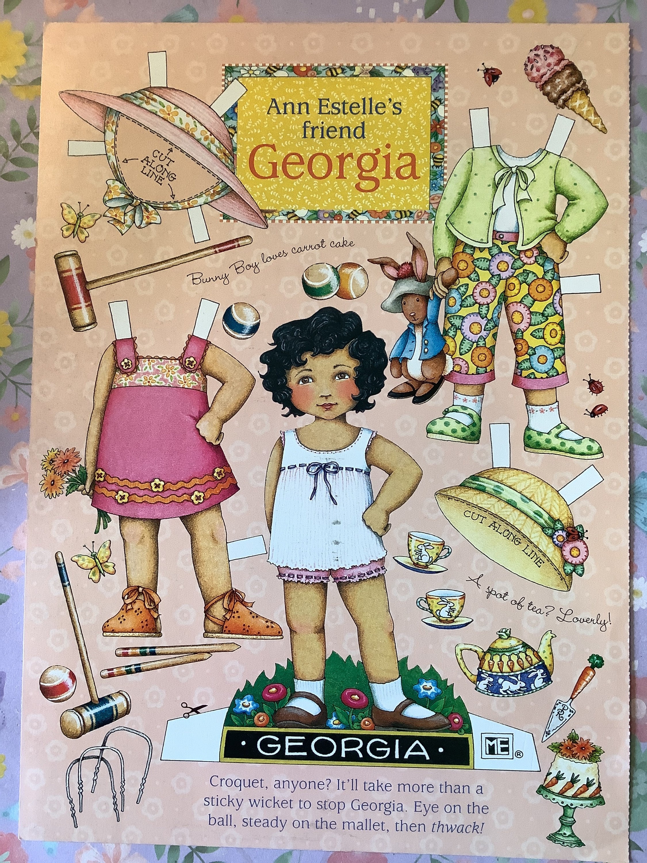 RARE Vintage Circa 1990s Mary Engelbreit ann Estelles Friend Georgia Paper Doll Sheet Collectable Etsy Denmark
