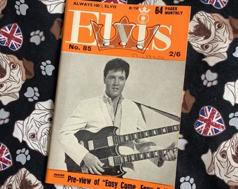 Rare Vintage February 1967 Elvis Monthly Magazine -Eighth Year -Issue No 85 -64 Pages of Elvis Photographs & Articles -Fun, Elvis Lover Gift